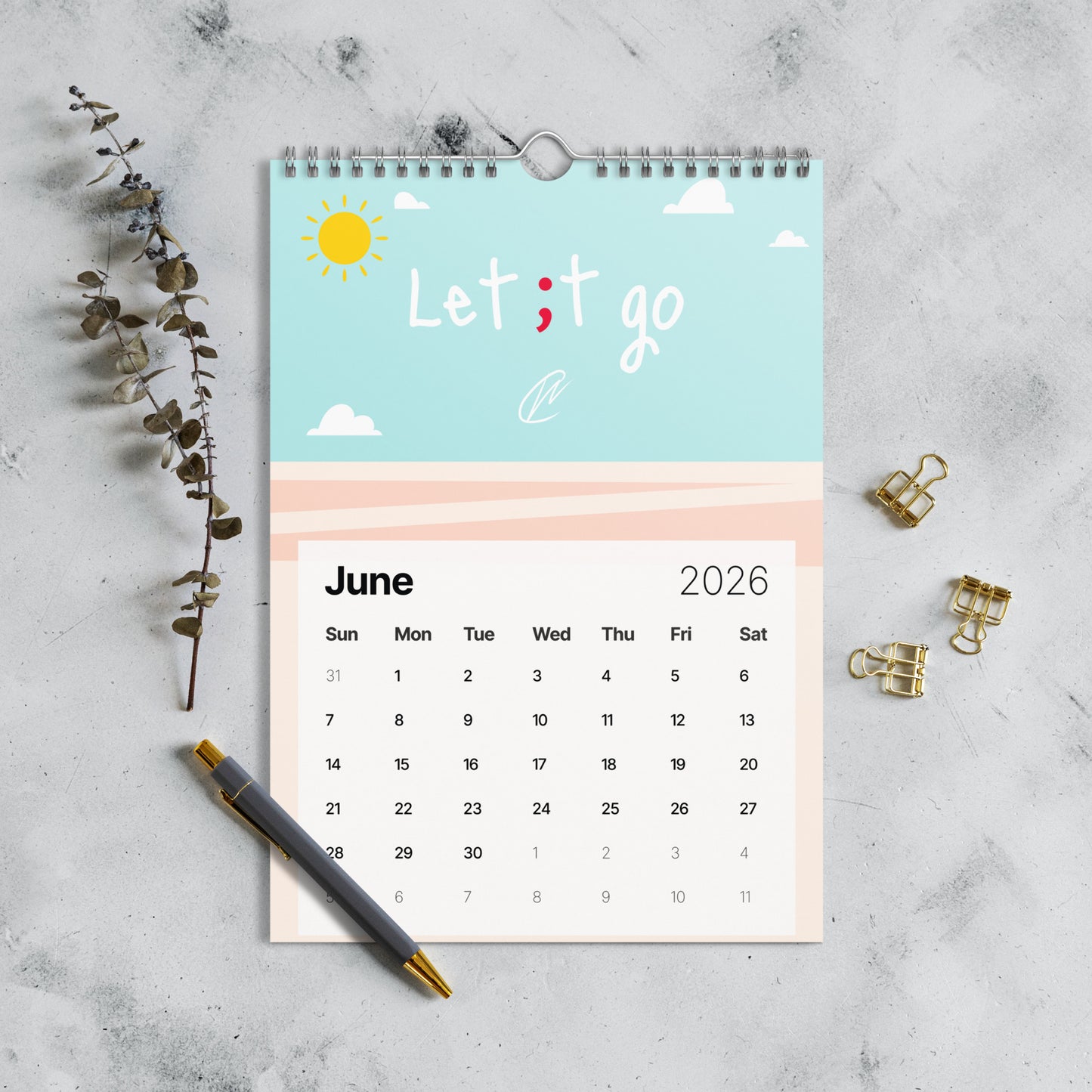 2026 Wall Calendar - Small Version