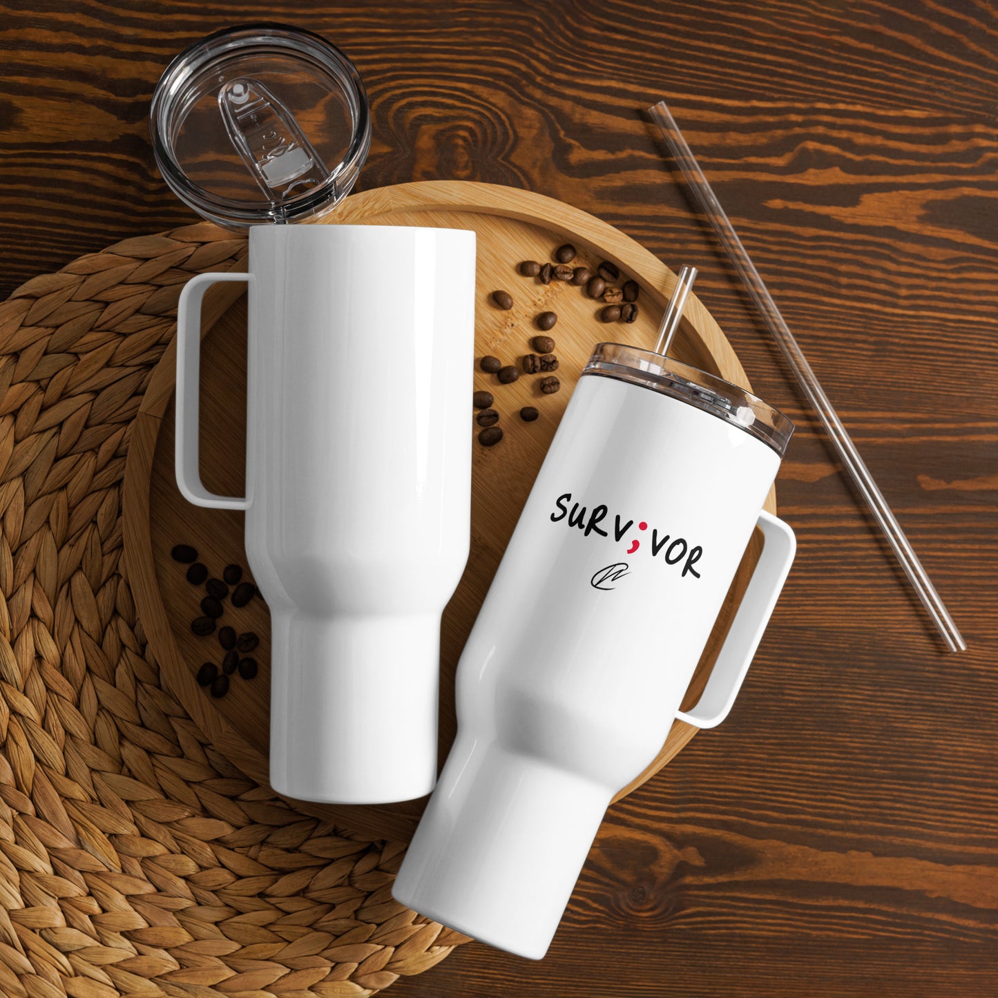 Survivor - White Tumbler